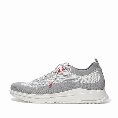 Fitflop Frey Knit Sneakers Heren Wit Nederland-95036